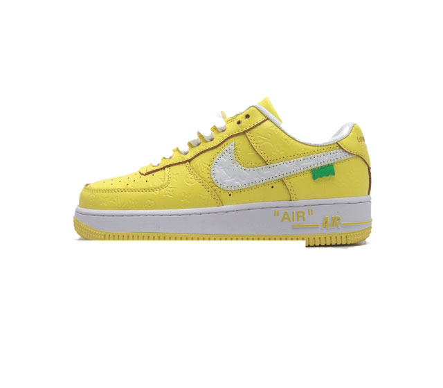 Louis Vuitton X Nike Air Force 1 Low 路易威登联名 耐克 空军一号 Af1 低帮百搭休闲厚底增高运动板鞋 柔软 弹性十足的缓