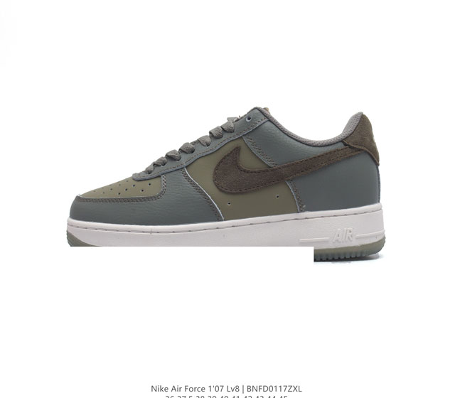 耐克 Nike Air Force 1 07 空军一号af1 低帮百搭厚底增高休闲运动板鞋 柔软 弹性十足的缓震性能和出色的中底设计 横跨复古与现代的外型结合