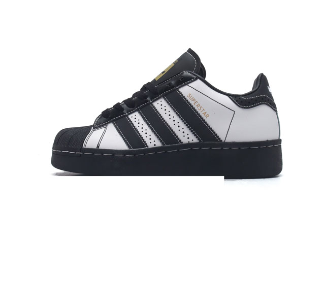 阿迪达斯 三叶草adidas Originals Superstar Xlg 贝壳头系列低帮厚底松糕经典百搭休闲运动板鞋 当你试图定义adidas Supers