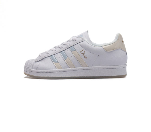 阿迪达斯 Adidas Dime Superstar Adv Shoes 联名款经典贝壳头运动滑板 Adidas Superstar系列经典运动鞋 诞生于196