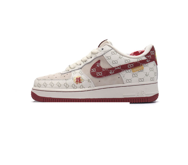 公司级 Af1耐克 Nike Air Force 1 07 Low Gucci 联名 空军一号龙年 龙字 2024年新年款 龙年限定 含金龙饰品吊坠 厚底增高百