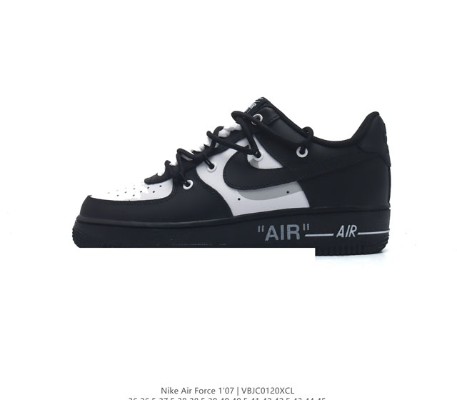 公司级 Af1耐克 Nike Air Force 1 07 Low 空军一号 解构绑带 双鞋带 2024年新款 厚底增高百搭运动板鞋 原楦头原纸板 打造纯正空军