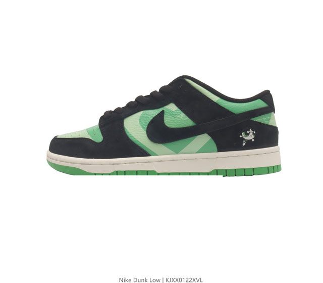 真标 耐克 Nike Sb Dunk Low Pro X Lv 路易威登 联名 复古低帮休闲运动滑板板鞋 采用脚感柔软舒适zoomair气垫 有效吸收滑板等极限