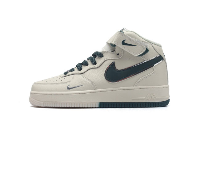 公司级nk Air Force 1'07 Mid Af1耐克 空军一号 Af1 中帮 魔术贴 厚底增高运动板鞋 原楦头原纸板 打造纯正空军版型 专注外贸渠道 全