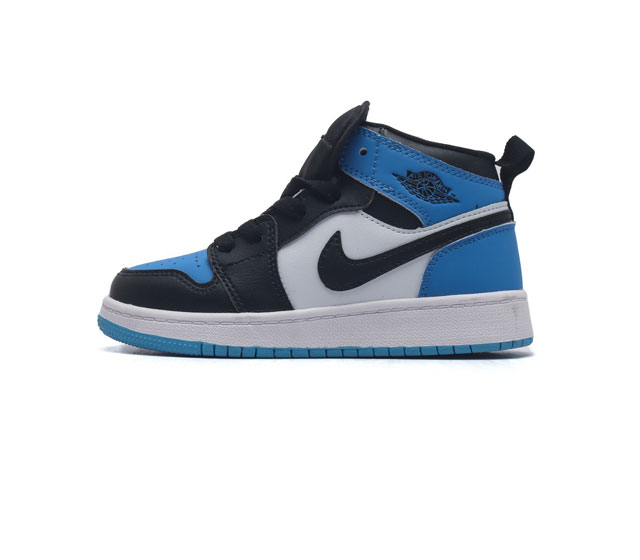 童鞋 耐克 Nike Air Jordan 1 Mid 男女童篮球鞋时尚轻盈板鞋aj1乔1儿童运动鞋 乔丹一代 高帮复古休闲篮球鞋 Air Jordan 1 M