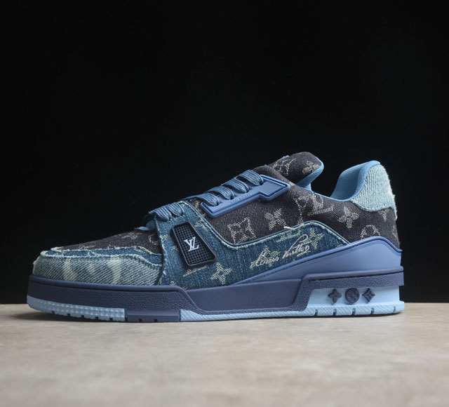 驴牌 Louis Vuitton Trainer Sneaker Low Lv 路易威登休闲运动文化百搭篮球板鞋 海淘代购同渠道品质 高端零售 外贸充正专供 原