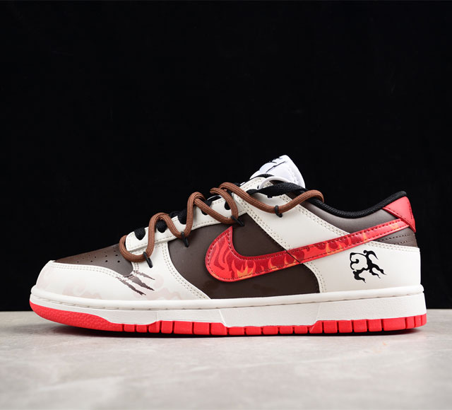 Nk Dunk Low 龙年限定 中国风 火焰云纹 红棕 Sb绑带低帮休闲板鞋 Fd9762-061 尺码 36 36 5 37 5 38 38 5 39 40