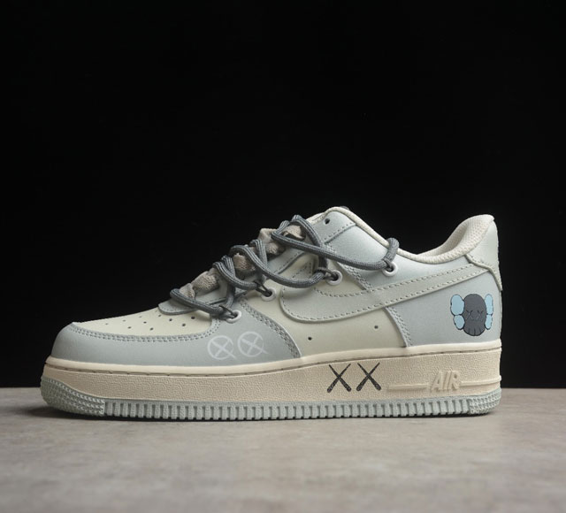 Kaws X Nk Air Force 1'07 Low 浅蓝灰 空军一号低帮休闲板鞋 Ks6869-222 打造纯正空军版型#专注外贸渠道 全掌内置蜂窝气垫