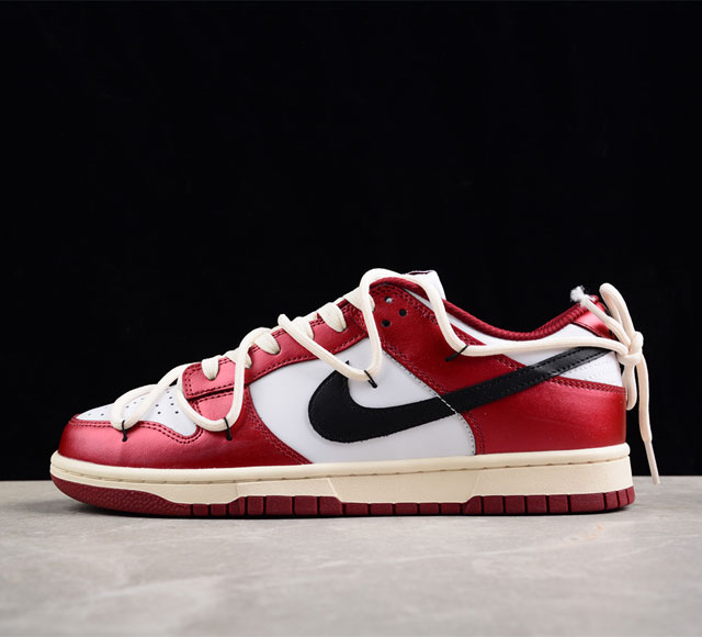 Nk Dunk Low Prm 红酒庄园 做旧复古 芝加哥解构 Sb绑带低帮休闲板鞋 Fj4555-100 尺码 35 36 36 5 37 5 38 38 5