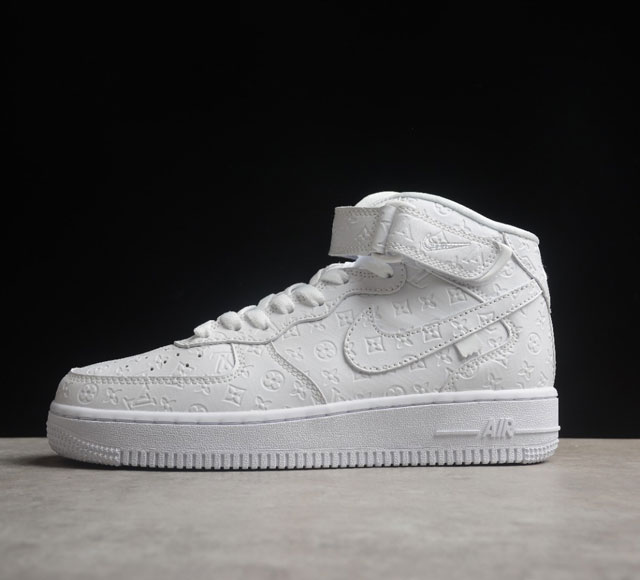 Nk Air Force 1'07 Mid Lv联名-白马王子 空军一号中帮休闲板鞋 Dv0688-300 打造纯正空军版型#专注外贸渠道 全掌内置蜂窝气垫 #