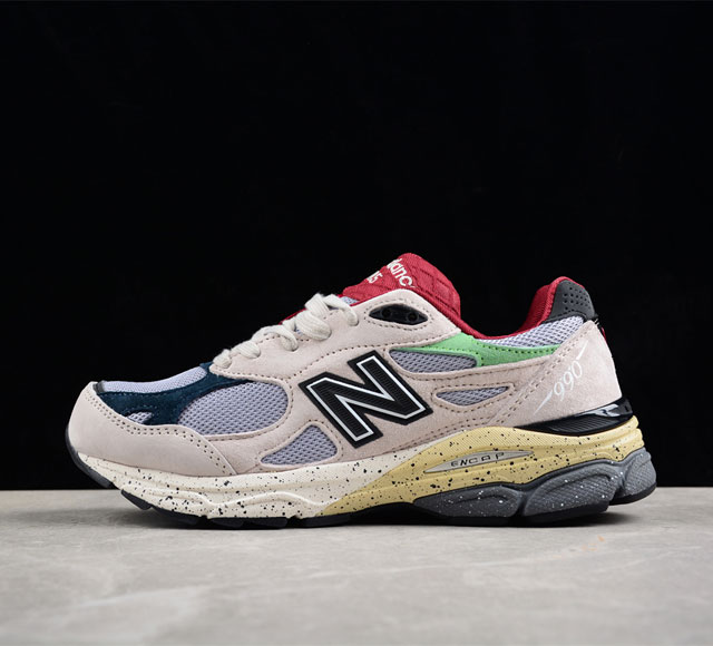 New Balance Nb990系列 高端美产复古休闲跑步鞋 M990Ga3 #采用台产猪巴革及透气网眼材质 原装6层组合底模精密开发 搭载全新碳素中底 后跟