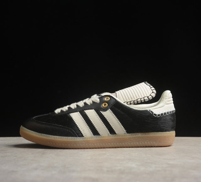 Wales Bonner X Adidas Originals Samba Pony Tonal 黑色联名款 三叶草桑巴德训鞋货号 Ie0580 大厂出品 平台