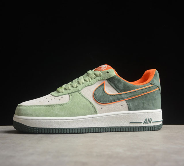 Nk Air Force 1'07 Low 橙绿麂皮 空军一号低帮休闲板鞋 Lf8989-777 打造纯正空军版型#专注外贸渠道 全掌内置蜂窝气垫 #原盒配件