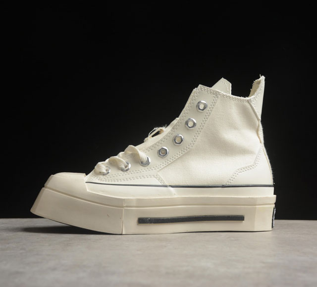 Converse Chuck 70S 匡威官方新款 几何拼接厚底帆布鞋 A06436C 全新匡威几何70 前卫构型 重塑经典不规则方形鞋头为chuck 70注入