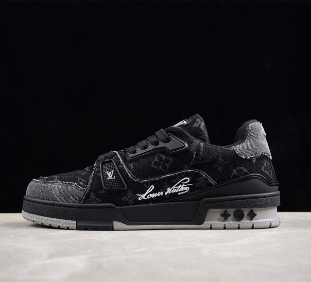 驴牌 Louis Vuitton Trainer Sneaker Low Lv 路易威登休闲运动文化百搭篮球板鞋 广东原产#升级 炫彩3D印花吸磁礼品鞋盒及全套