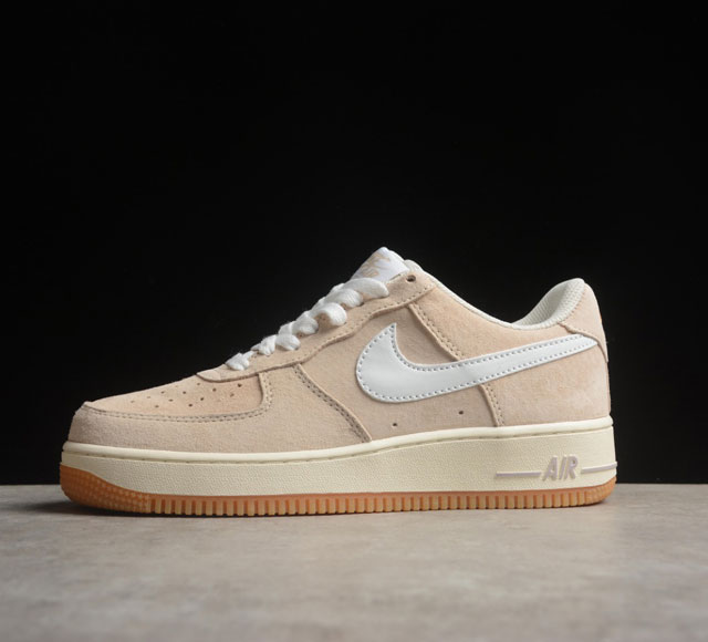 Nk Air Force 1'07 Low 白棕麂皮生胶 空军一号低帮休闲板鞋 Av0383-222 打造纯正空军版型#专注外贸渠道 全掌内置蜂窝气垫 #原盒配