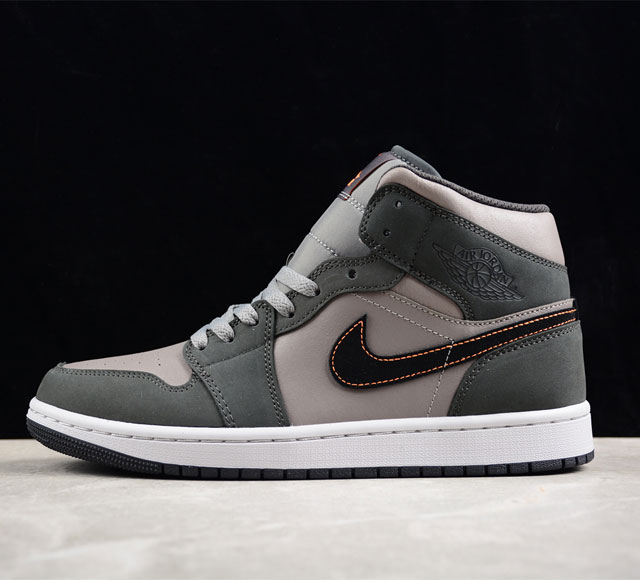 Cj版纯原 Air Jordan 1 Mid Aj1 乔1深灰 中邦文化休闲板鞋 Fq8338-017 #市售最高品质 原鞋开发 大厂代工流水线打造 公司货既视