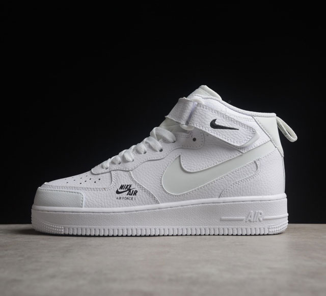 Nk Air Force 1 Mid Premium 全白配色 空军一号中帮休闲板鞋 Cu3088-606 打造纯正空军版型#专注外贸渠道 全掌内置蜂窝气垫 #