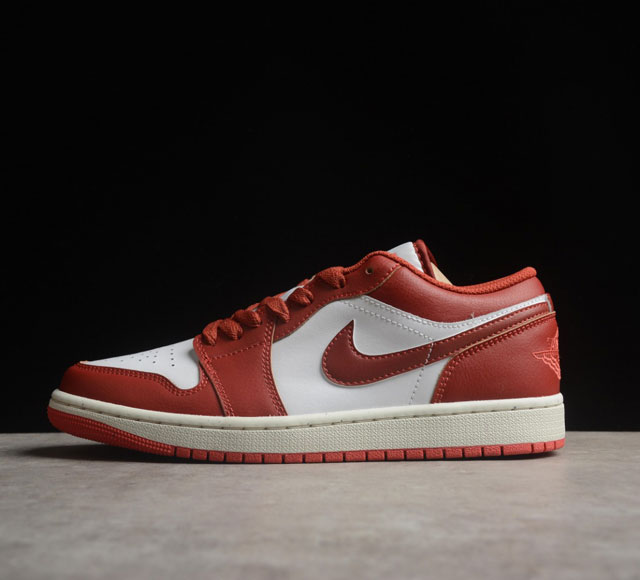 Cj版纯原 Air Jordan 1 Low Se Dune Red Aj1 乔1沙丘红 低帮文化休闲板鞋 Fj 9- 市场唯一独家头层皮打造 原鞋原档案开发