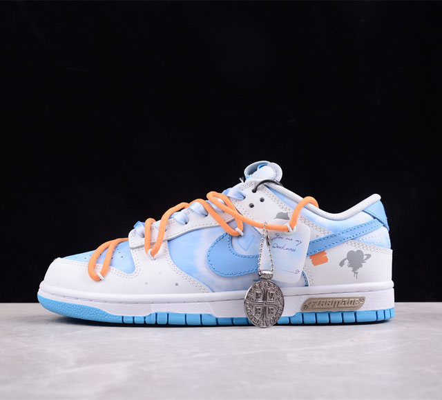 Nk Dunk Low Fzbb 夏日清云 北卡蓝澄空之爱 火漆信封 情人礼盒 Sb绑带低帮休闲板鞋 Dv083 01 #定制球鞋灵感源于纯净蓝天 蓝天白云的纯