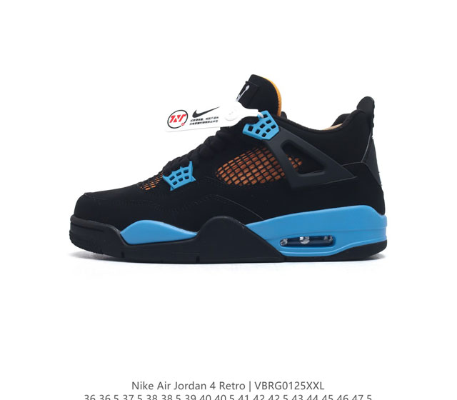 公司级 耐克 Nike Air Jordan 4 Retro Og迈克尔 乔丹aj4代乔4 中帮复古休闲运动文化篮球鞋 秉承轻量化的速度型篮球鞋设计思想完成设计