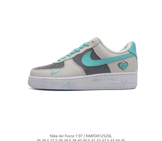 耐克 Nike Air Force 1 '07 Low 空军一号 Af1 Af1代 低帮百搭厚底增高休闲运动板鞋 柔软 弹性十足的缓震性能和出色的中底设计 横跨