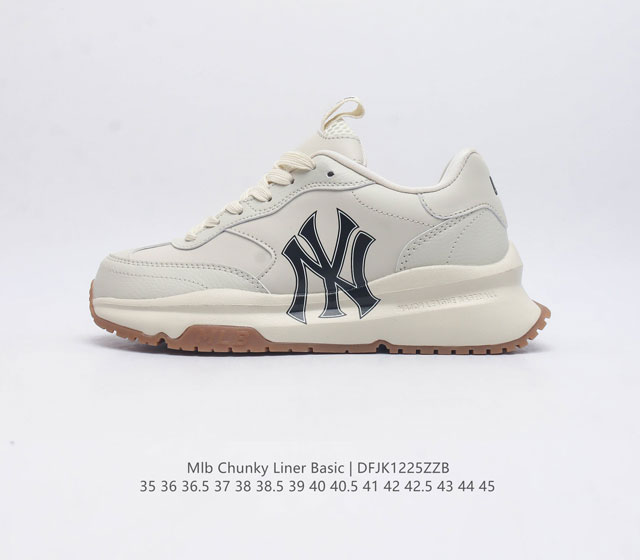 全新2023新款 Ny美国榄球洋基队new York Yankees X Mlb Chunky Runner Liner 莱纳系列低帮厚底老爹风透气舒适皮面休闲