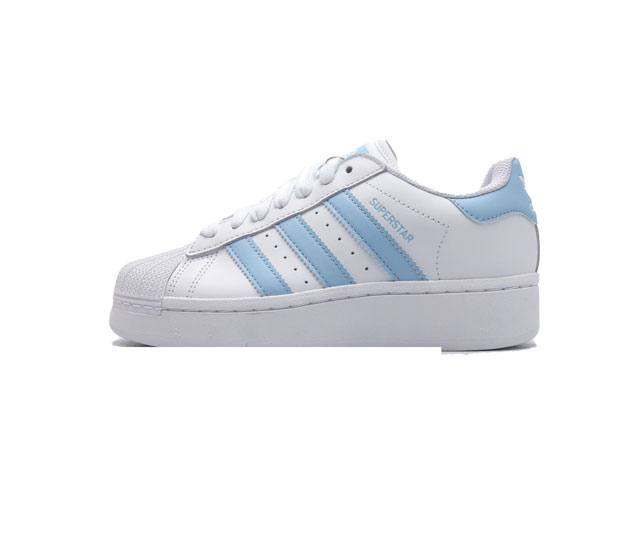 头层皮 阿迪达斯 三叶草adidas Originals Superstar Xlg 贝壳头系列低帮厚底松糕经典百搭休闲运动板鞋 当你试图定义adidas Su