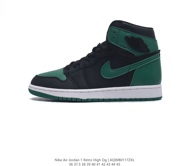 耐克 男女鞋 Nike Air Jordan 1 Retro High Og 乔丹一代aj1 乔1 Aj1 篮球鞋复刻运动鞋 皮面高帮板鞋的设计灵感源自运动夹克