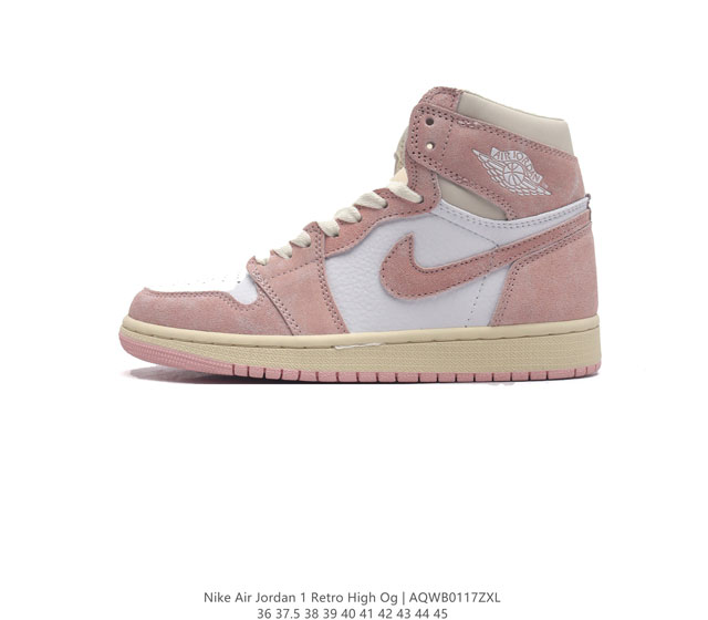 耐克 男女鞋 Nike Air Jordan 1 Retro High Og 乔丹一代aj1 乔1 Aj1 篮球鞋复刻运动鞋 皮面高帮板鞋的设计灵感源自运动夹克