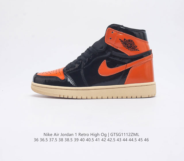 头层皮 耐克 男女鞋 Nike Air Jordan 1 Retro High Og 乔丹一代aj1 乔1 Aj1 篮球鞋复刻运动鞋 皮面高帮板鞋的设计灵感源自