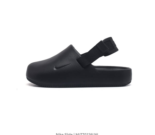 耐克 Nike Calm Slide 经典运动包头拖鞋 沙滩鞋 时尚厚底增高男女一字拖鞋 拖鞋的外观十分吸引人 融合了舒适与时尚的元素 延续了简约独特的美学风尚