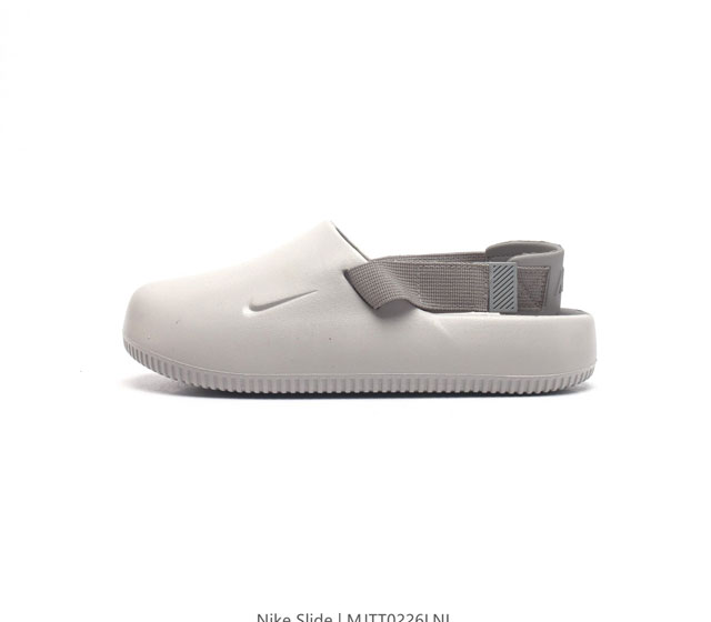 耐克 Nike Calm Slide 经典运动包头拖鞋 沙滩鞋 时尚厚底增高男女一字拖鞋 拖鞋的外观十分吸引人 融合了舒适与时尚的元素 延续了简约独特的美学风尚