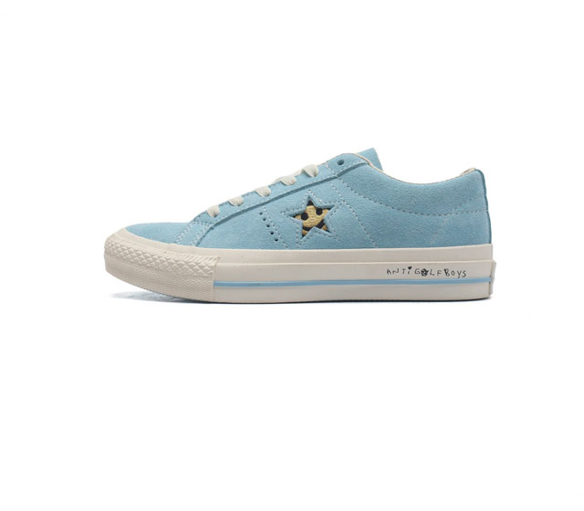 匡威converse X Golf Wang联名限量浅蓝反毛皮低帮运动板鞋a09791C 码数 35 36 3 37 3 38 39 3 40 41 4 42