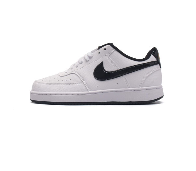 耐克nike Court Vision Low 校园风低帮复古篮球板鞋男女运动鞋 延续 年代复古篮球鞋 添加学院风细节 皮革组合鞋面 利落风格 重现复古篮球风范