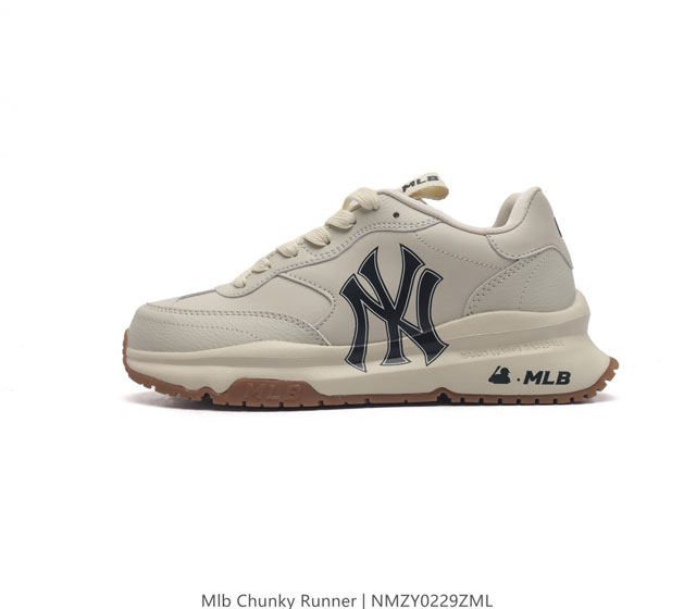 全新2023新款 Ny美国榄球洋基队new York Yankees X Mlb Chunky Runner Liner 莱纳系列低帮厚底老爹风透气舒适皮面休闲