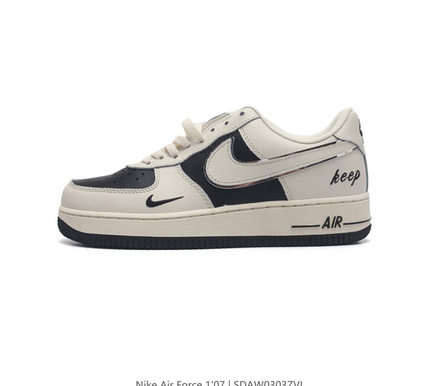 耐克 Nike Air Force 1 07 空军一号af1 低帮百搭厚底增高休闲运动板鞋 柔软 弹性十足的缓震性能和出色的中底设计 横跨复古与现代的外型结合