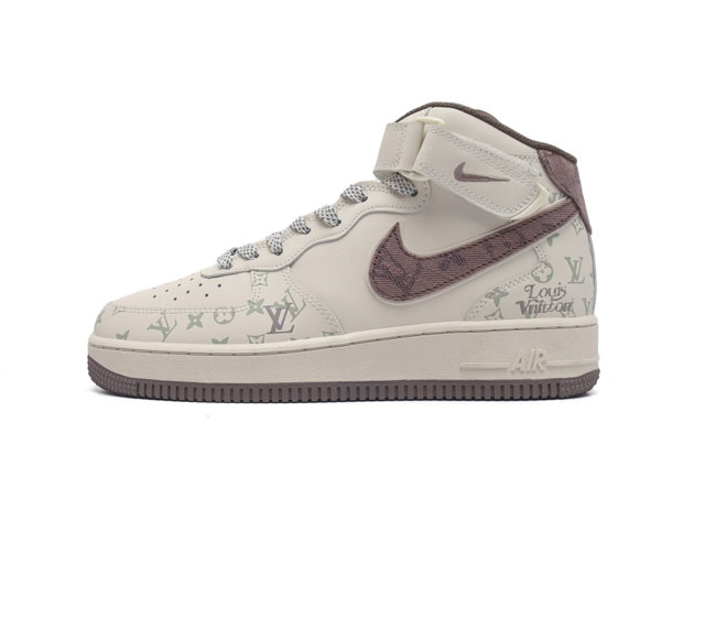 耐克 Nike Air Force 1 07 空军一号 Af1 中帮魔术贴百搭休闲运动板鞋路易威登联名 Nike Air Force 1 '07 Mid 空军一