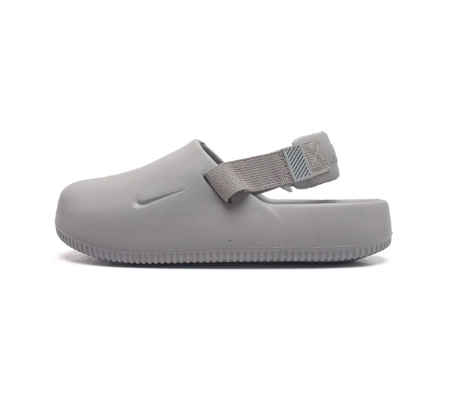 耐克 Nike Calm Slide 经典运动包头拖鞋 沙滩鞋 时尚厚底增高男女休闲凉拖鞋 拖鞋的外观十分吸引人 融合了舒适与时尚的元素 延续了简约独特的美学风