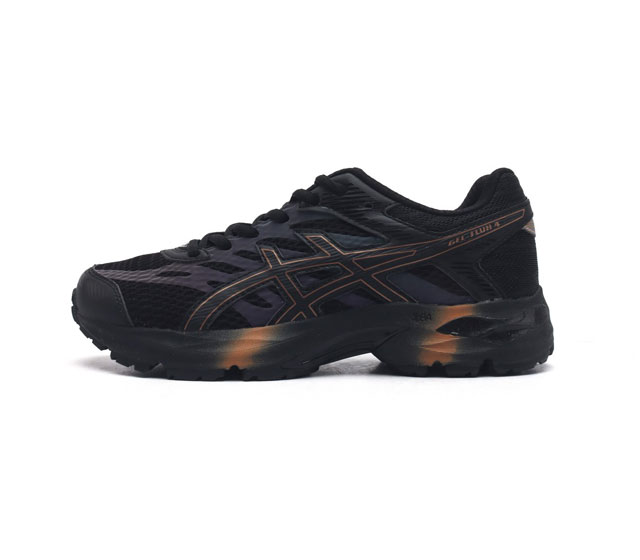 Asics 亚瑟士 Gel-Flux 4 男女子运动鞋舒适跑鞋缓震透气跑步鞋 Gel-Flux4采用的是新一代轻质网布面 大孔洞设计极具透气性 柔软包覆双脚 让