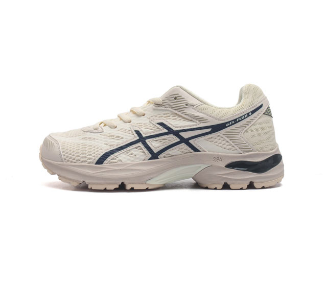 Asics 亚瑟士 Gel-Flux 4 男女子运动鞋舒适跑鞋缓震透气跑步鞋 Gel-Flux4采用的是新一代轻质网布面 大孔洞设计极具透气性 柔软包覆双脚 让