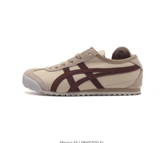 头层皮 Asics 亚瑟士 男女鞋真标半码制 日产经典老牌-鬼塚虎 Onitsuka Tiger Mexico 66经典墨西哥系列复古经典百搭板鞋休闲运动鞋慢跑