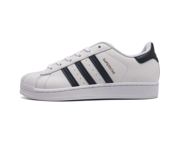 阿迪达斯 Adidas Superstar 三叶草经典贝壳头系列 新款休闲板鞋潮流男女士运动鞋 鞋面柔软皮革材质 标志性的贝壳鞋头 锯齿三条纹 简约的线条 就连