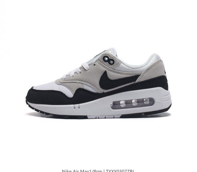 耐克 Nike Air Max 1 Prm 男女子气垫缓震慢跑鞋 复古厚底增高运动鞋 从法国建筑中汲取设计灵感 兼具运动风范和时尚格调 是此系列起初搭载 Air