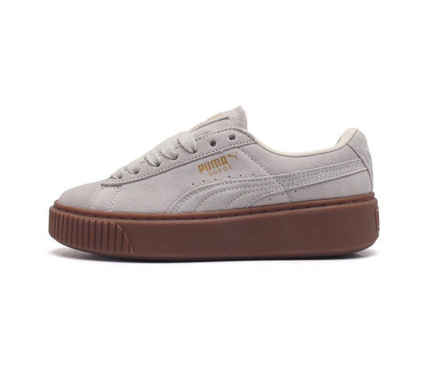 彪马运动鞋puma Suede Platform Gold 三明治厚底金标女款复古休闲鞋增高运动鞋松糕跟板鞋 Puma Suede Platform Gold女 - 点击图像关闭