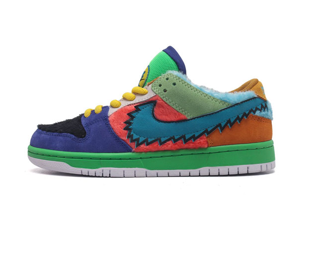 真标 耐克 Ben & Jerry'S X Nike Sb 全新联名 Sb板鞋 五只熊 跳舞小熊 毛茸茸 小熊 熊毛 Nike Sb Dunk Low Pro