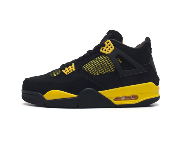 全二层皮 耐克 Nike Air Jordan 4 Retro Og迈克尔 乔丹aj4代乔4 中帮复古休闲运动文化篮球鞋 秉承轻量化的速度型篮球鞋设计思想完成设