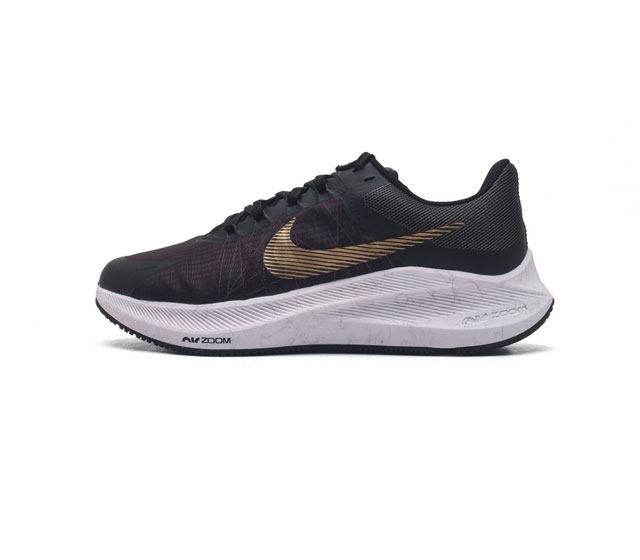 公司级 耐克 Nike 耐克 Zoom Winflo 8 登月8代 气垫减震飞线透气运动跑步鞋 鞋面在前足部位采用半透明设计结合内层打孔细节 透气舒适 Flyw