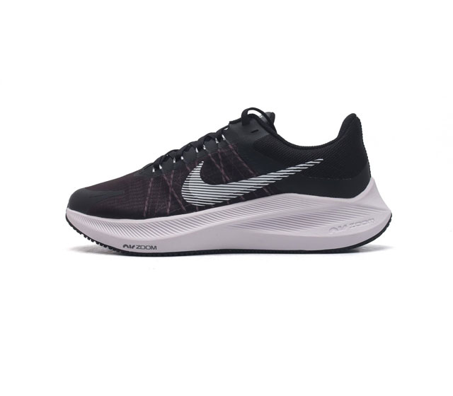 公司级 耐克 Nike 耐克 Zoom Winflo 8 登月8代 气垫减震飞线透气运动跑步鞋 鞋面在前足部位采用半透明设计结合内层打孔细节 透气舒适 Flyw