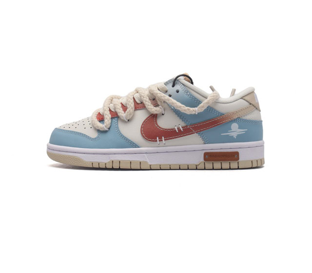 头层皮 耐克 Nike Dunk Low Retro 运动鞋复古解构绑带板鞋 作为 80 年代经典篮球鞋款 起初专为硬木球场打造 后来成为席卷街头的时尚标杆 现